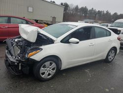 Salvage cars for sale at Exeter, RI auction: 2017 KIA Forte LX