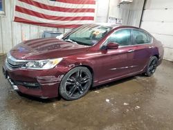 Salvage cars for sale at Lyman, ME auction: 2017 Honda Accord Sport