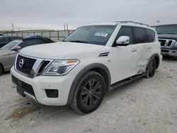 Salvage cars for sale at Haslet, TX auction: 2017 Nissan Armada Platinum