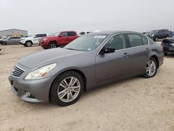 Salvage cars for sale from Copart Amarillo, TX: 2012 Infiniti G37 Base