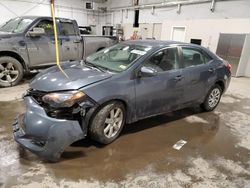 Salvage cars for sale at Center Rutland, VT auction: 2017 Toyota Corolla L