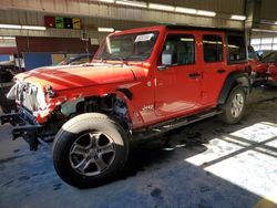 Jeep Wrangler salvage cars for sale: 2021 Jeep Wrangler Unlimited Sport