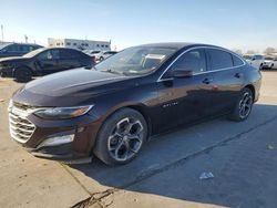 Salvage cars for sale from Copart Grand Prairie, TX: 2021 Chevrolet Malibu LT