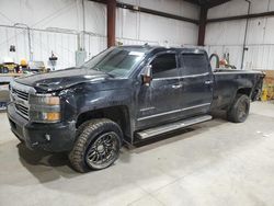 Salvage trucks for sale at Billings, MT auction: 2015 Chevrolet Silverado K3500 LTZ