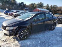 Salvage cars for sale at Mendon, MA auction: 2015 Honda Civic EX