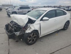 Salvage cars for sale at Grand Prairie, TX auction: 2021 KIA Forte FE