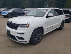 Jeep Grand Cherokee salvage cars for sale: 2018 Jeep Grand Cherokee Overland