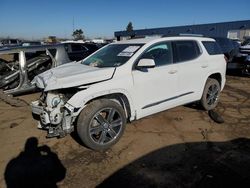 Salvage cars for sale from Copart Woodhaven, MI: 2019 GMC Acadia Denali