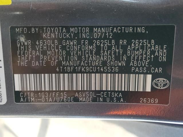 2012 Toyota Camry Base