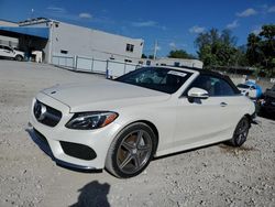 Salvage cars for sale at Opa Locka, FL auction: 2017 Mercedes-Benz C 300 4matic