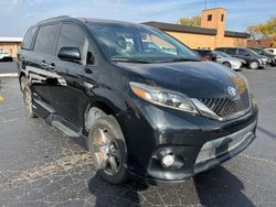 Salvage cars for sale at Elgin, IL auction: 2017 Toyota Sienna SE