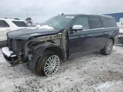 Salvage cars for sale at Woodhaven, MI auction: 2023 Ford Expedition Max Platinum