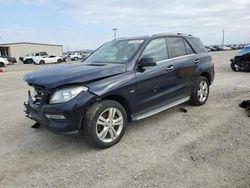 Salvage cars for sale at Temple, TX auction: 2012 Mercedes-Benz ML 350 4matic