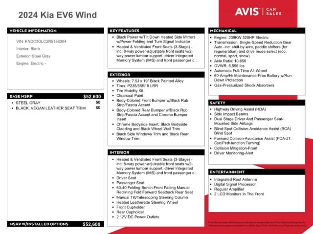 2024 KIA EV6 Light