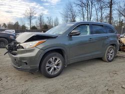 Toyota salvage cars for sale: 2015 Toyota Highlander XLE