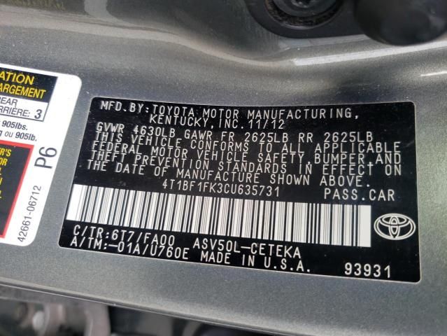 2012 Toyota Camry Base