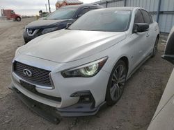 Salvage cars for sale from Copart Elgin, IL: 2018 Infiniti Q50 Luxe