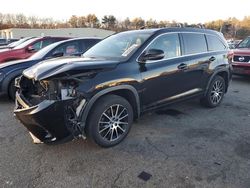 Salvage cars for sale at Exeter, RI auction: 2017 Toyota Highlander SE