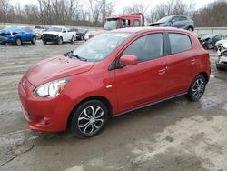 Salvage cars for sale from Copart Ellwood City, PA: 2015 Mitsubishi Mirage DE