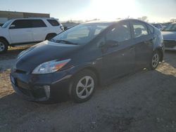 Salvage cars for sale at Kansas City, KS auction: 2015 Toyota Prius