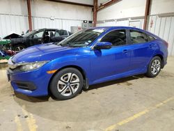 Salvage cars for sale from Copart Longview, TX: 2016 Honda Civic LX