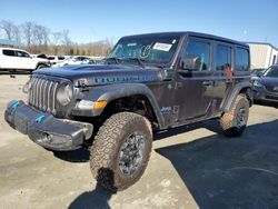 Jeep salvage cars for sale: 2021 Jeep Wrangler Unlimited Rubicon 4XE