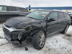 Salvage cars for sale at Woodhaven, MI auction: 2022 Chevrolet Blazer Premier