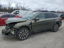 Salvage cars for sale at Leroy, NY auction: 2017 Subaru Outback 3.6R Limited