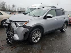 Toyota salvage cars for sale: 2018 Toyota Rav4 HV Limited