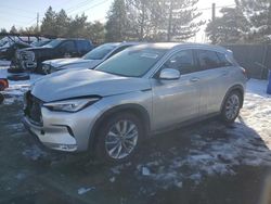 Salvage cars for sale at Denver, CO auction: 2021 Infiniti QX50 Luxe