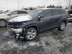 Salvage cars for sale from Copart Cleveland: 2019 Toyota Highlander Hybrid Limited