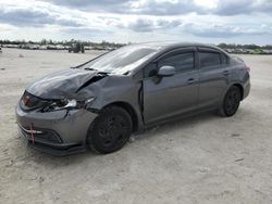 Salvage cars for sale at Arcadia, FL auction: 2013 Honda Civic LX