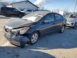 Salvage cars for sale from Copart Pekin, IL: 2016 KIA Forte LX