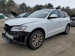 Salvage cars for sale at Mendon, MA auction: 2016 Audi Q5 Premium Plus