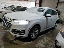 Salvage cars for sale at North Billerica, MA auction: 2019 Audi Q7 Premium