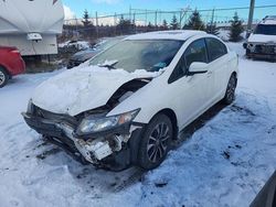 Salvage cars for sale from Copart Cow Bay, NS: 2015 Honda Civic LX