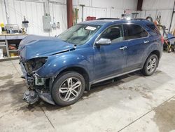 Salvage cars for sale at Billings, MT auction: 2017 Chevrolet Equinox Premier