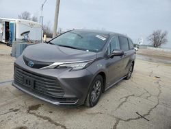 Salvage cars for sale at Pekin, IL auction: 2021 Toyota Sienna LE