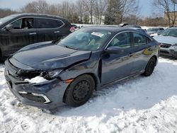 Salvage cars for sale at North Billerica, MA auction: 2019 Honda Civic LX