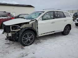 Salvage cars for sale at Portland, MI auction: 2016 Infiniti QX60