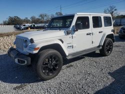 Jeep salvage cars for sale: 2021 Jeep Wrangler Unlimited Sahara 4XE