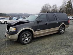 Salvage cars for sale at Concord, NC auction: 2007 Ford Expedition EL Eddie Bauer