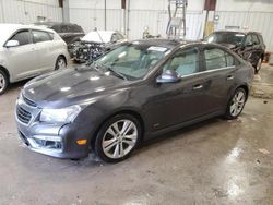 Salvage cars for sale at Franklin, WI auction: 2015 Chevrolet Cruze LTZ