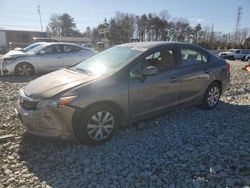 Vehiculos salvage en venta de Copart Mebane, NC: 2012 Honda Civic LX