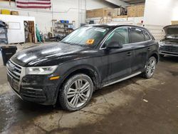 Salvage cars for sale at Ham Lake, MN auction: 2018 Audi Q5 Premium Plus