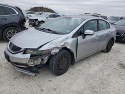 Salvage cars for sale at Taylor, TX auction: 2015 Honda Civic LX