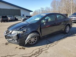 Salvage cars for sale at East Granby, CT auction: 2013 Honda Civic LX