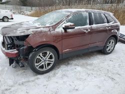 Salvage cars for sale at Davison, MI auction: 2015 Ford Edge Titanium