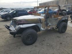 Salvage cars for sale at Fredericksburg, VA auction: 1990 Jeep Wrangler / YJ S