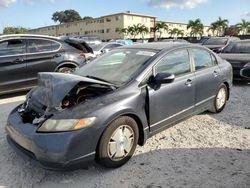 Honda salvage cars for sale: 2007 Honda Civic Hybrid